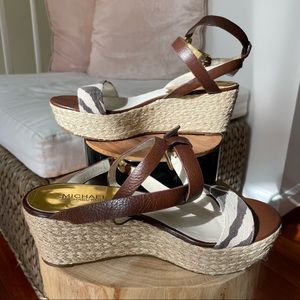 NWOT Michael Kors Zebra Espadrille Size 7